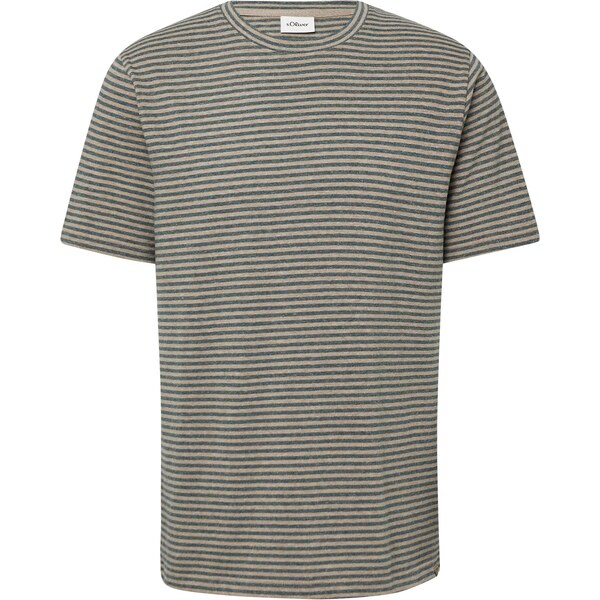 s.Oliver Tričko béžová melírovaná / námornícka modrá 65678921