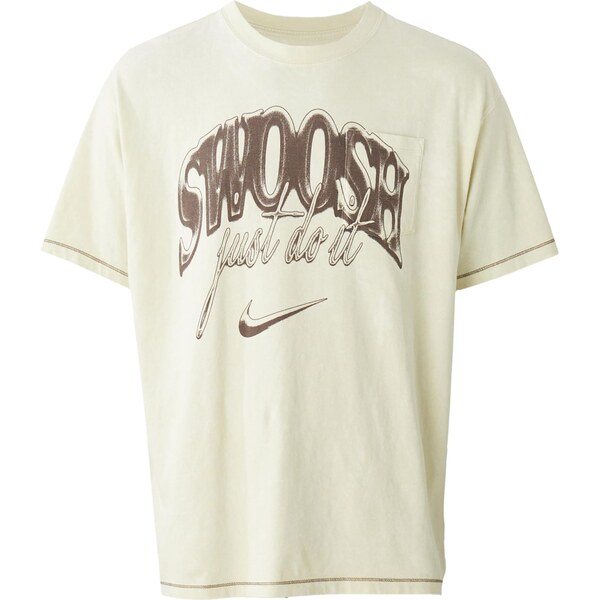 Nike Sportswear Tričko M90 čokoládová / pastelovo zelená 65679225