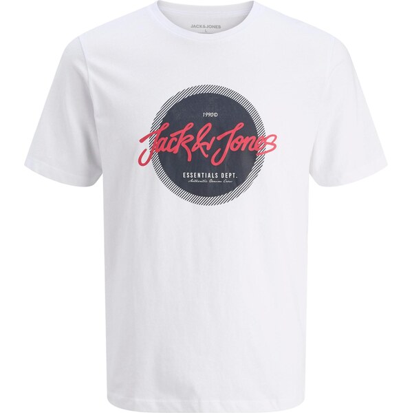 JACK & JONES Tričko JJURBAN krvavo červená / čierna / biela 65679385