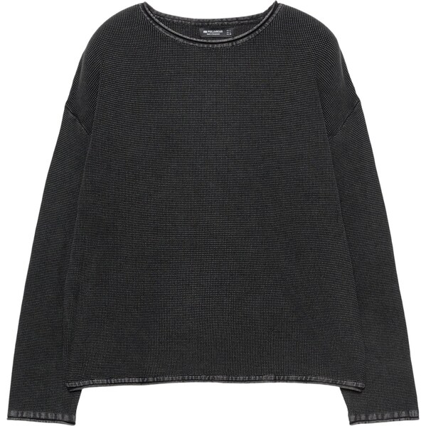 Pull&Bear Sveter čierna / biela 65893744