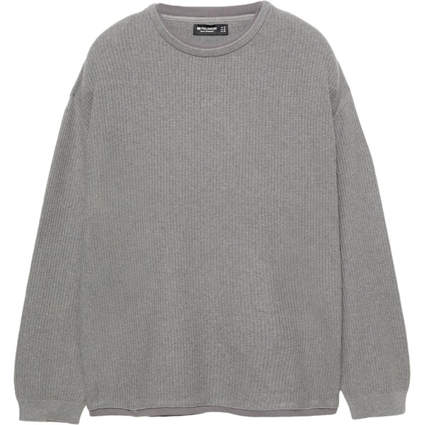 Pull&Bear Sveter sivá melírovaná 65894941