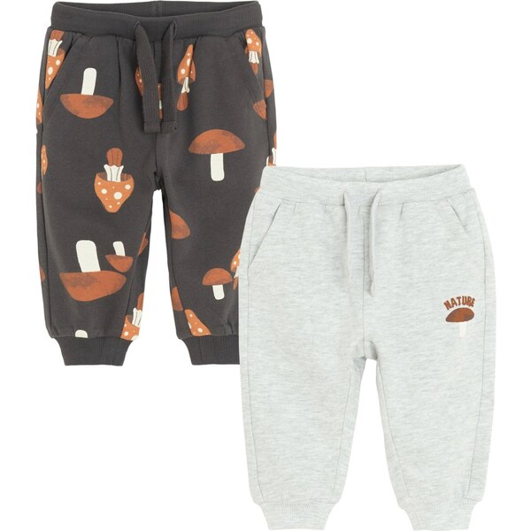 Cool Club Nohavice koňaková / tmavohnedá / sivá melírovaná / biela 65895329