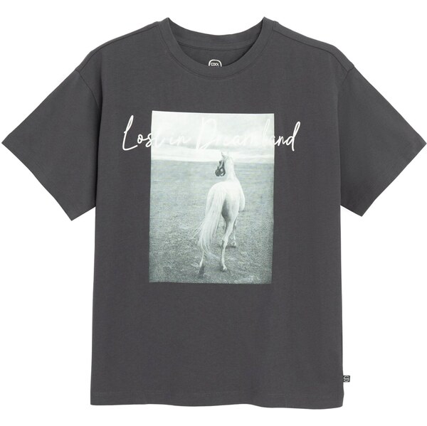 Cool Club Tričko svetlosivá / tmavosivá / biela 65895338