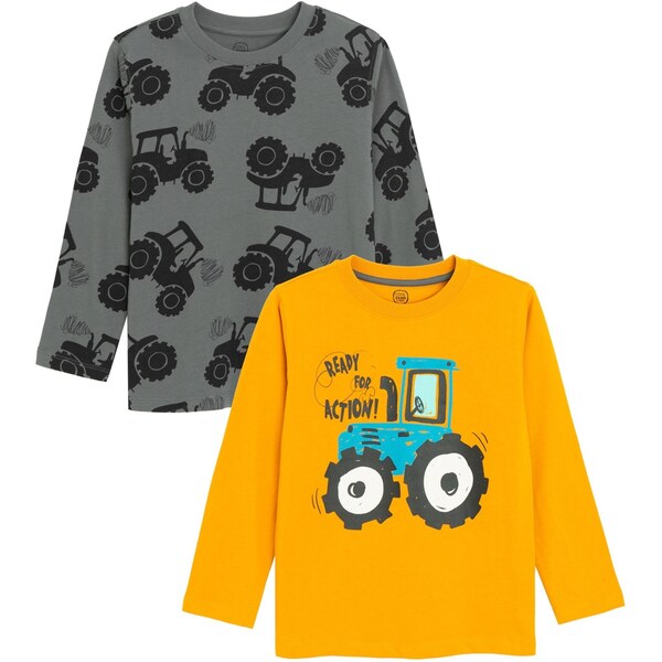 Cool Club Tričko svetlomodrá / tmavosivá / oranžová / čierna 66009737