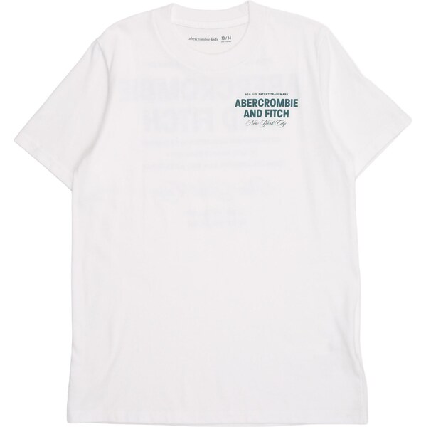 Abercrombie & Fitch Tričko CITY STACK smaragdová / biela 65895565