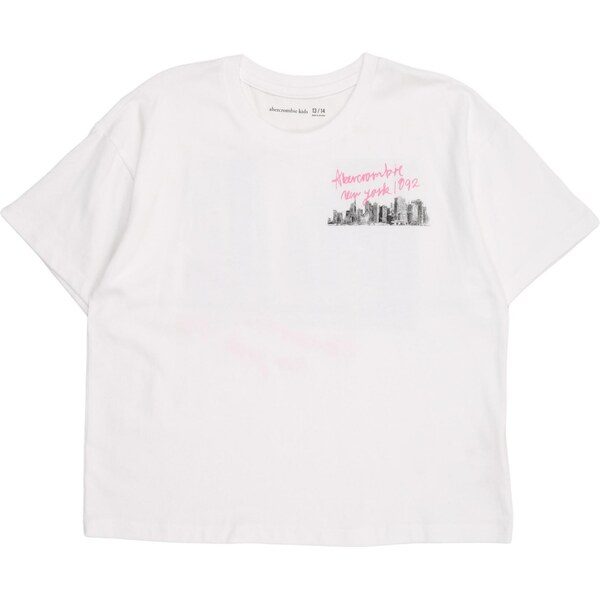Abercrombie & Fitch Tričko NYC STREETS svetloružová / čierna / biela 65895582