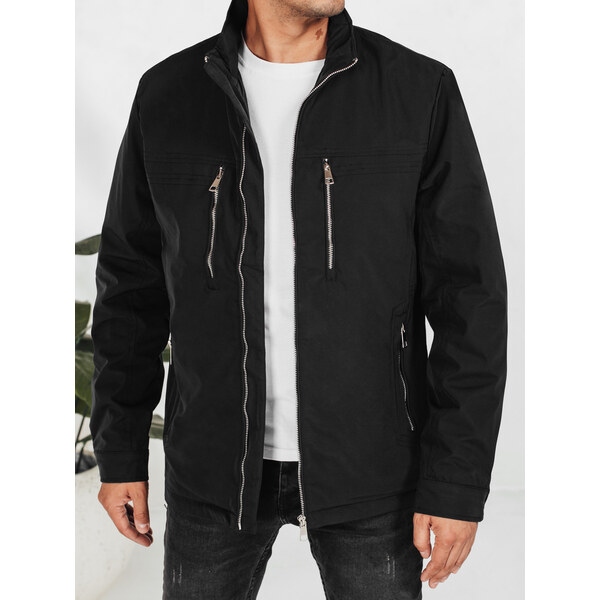 Čierna pánska prechodná bunda Dstreet 65798357