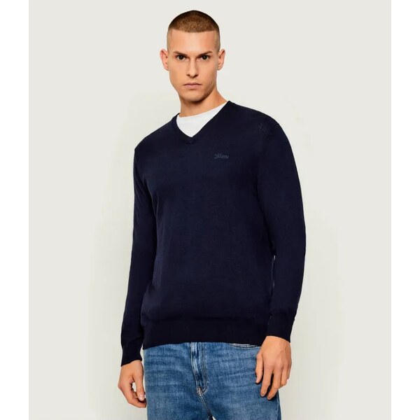 GUESS Sveter DAREN | Slim Fit | s prímesou hodvábu 65670013