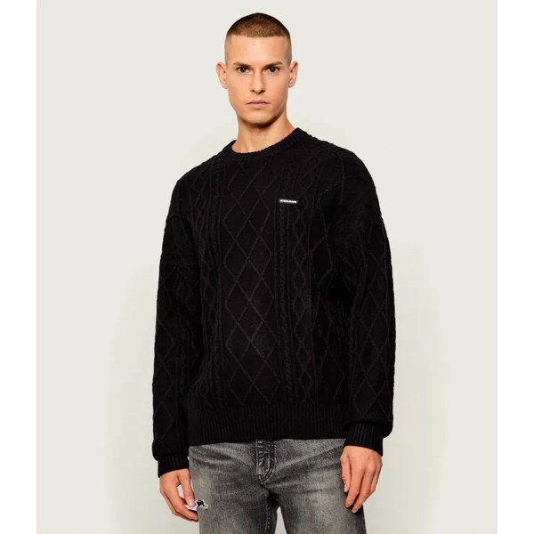 Guess Jeans Sveter | Relaxed fit | s prímesou vlny 65670001
