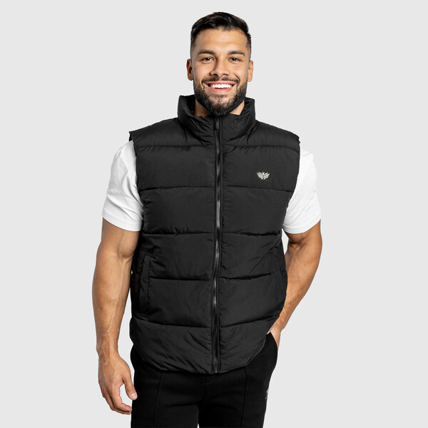 Pánska prešívaná vesta Iron Aesthetics Explorer, čierna 65685249