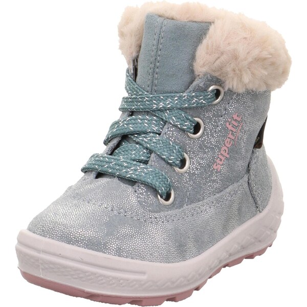 SUPERFIT Čižmy Groovy 2.0 pastelovo zelená / ružová / strieborná 65694835