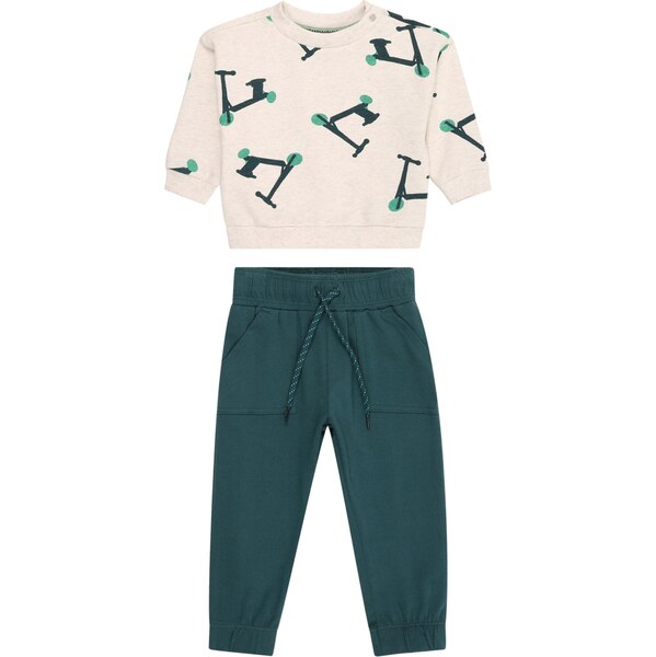 Noppies Joggingová súprava Slayton béžová melírovaná / zelená / 66008933