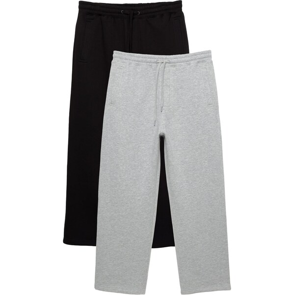 Pull&Bear Nohavice svetlosivá / čierna 65696295