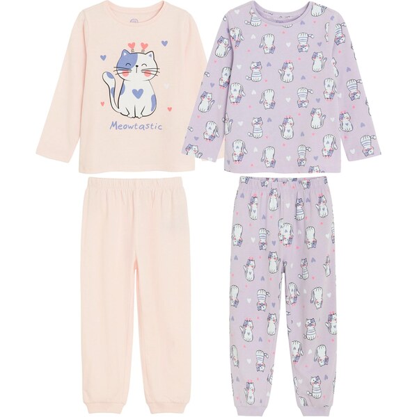 Cool Club Pyžamo fialová / marhuľová / biela 65696311