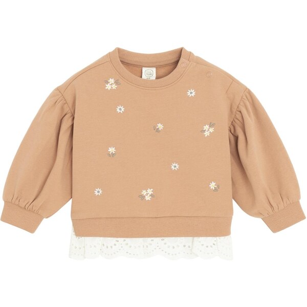 Cool Club Mikina tmavobéžová / žltá / pastelovo zelená / biela 65774482