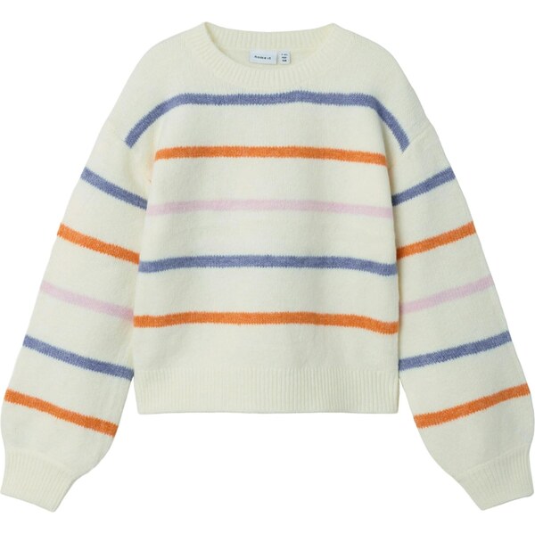 NAME IT Sveter NKFOLENSKA slivková / modrofialová / oranžová / biela 65696420
