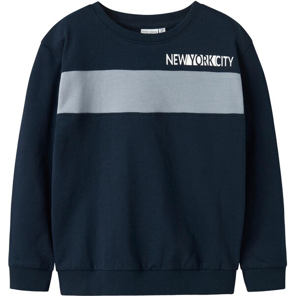 NAME IT Mikina NKMVANCE námornícka modrá / modrosivá / biela 65696558