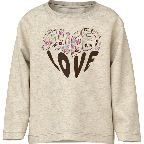 NAME IT Tričko NMFNILINEA béžová melírovaná / ružová / čierna 65696568