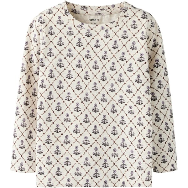 NAME IT Tričko NMFNIKALA čokoládová / svetlofialová / čierna / 65696570