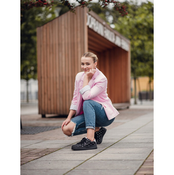 Dámske topánky Vuch Lucky Dots Black 65460332