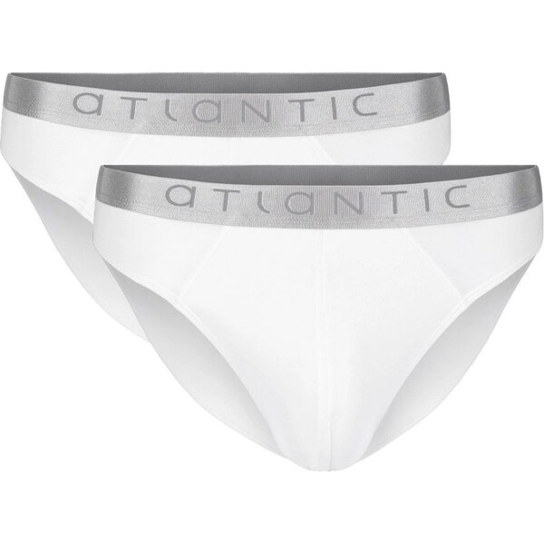 Atlantic Pánske slipy 2 pack 013 white 62040731