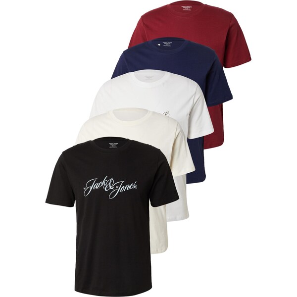 JACK & JONES Tričko JORINWOOD námornícka modrá / červená / čierna / 65695966