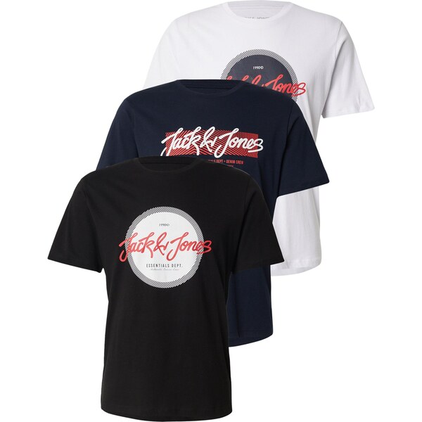JACK & JONES Tričko JJURBAN námornícka modrá / červená / čierna / 65696038