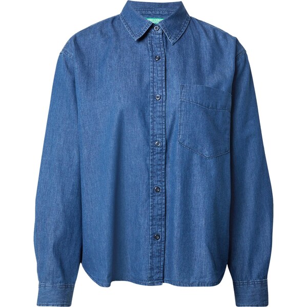 UNITED COLORS OF BENETTON Blúzka modrá denim 65696509