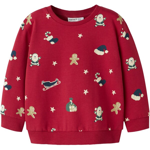 NAME IT Mikina Rohom svetlobéžová / námornícka modrá / jedľová / 65696567