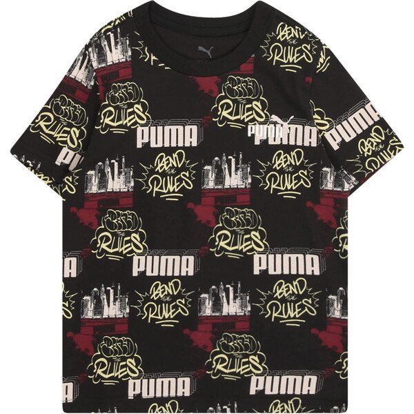 PUMA Tričko 90s svetlobéžová / pastelovo žltá / tmavočervená / čierna 65696715