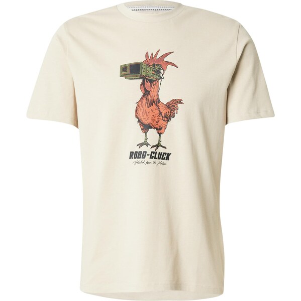 BLEND Tričko BHIDAN HUMOR ANIMAL béžová / zelená / tmavooranžová / 65696727