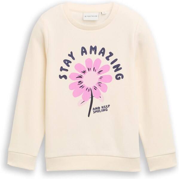 TOM TAILOR Mikina námornícka modrá / svetloružová / čierna / biela ako 65696778