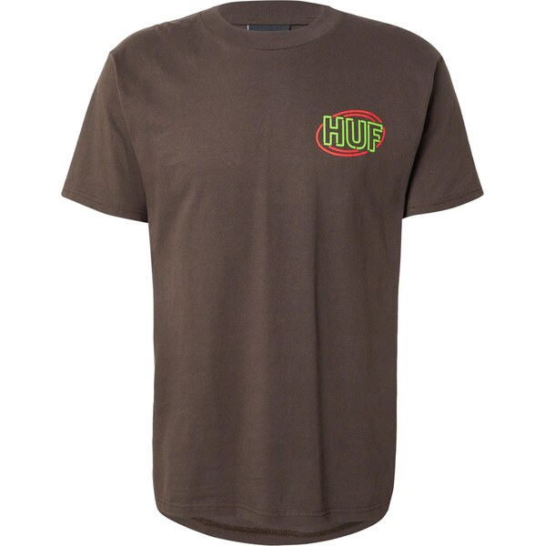 HUF Tričko Promo hnedá / jablková / červená / biela 65731729
