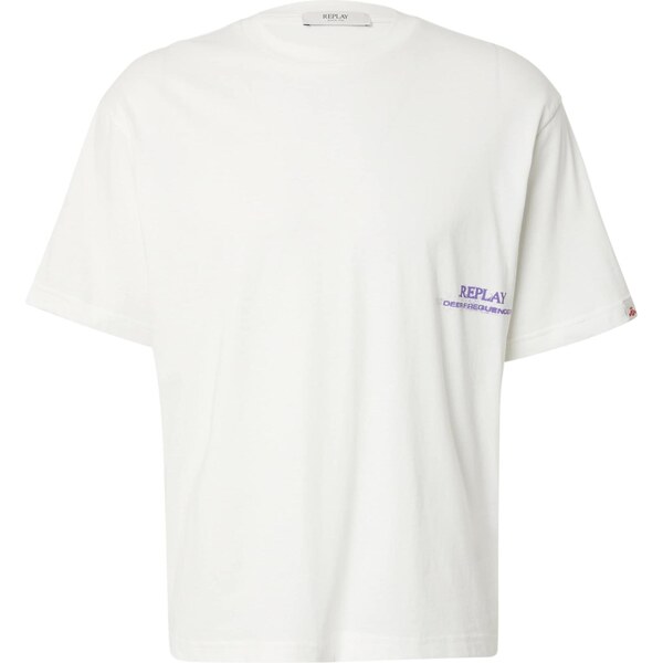 REPLAY Tričko modrosivá / limetová / biela 65696840