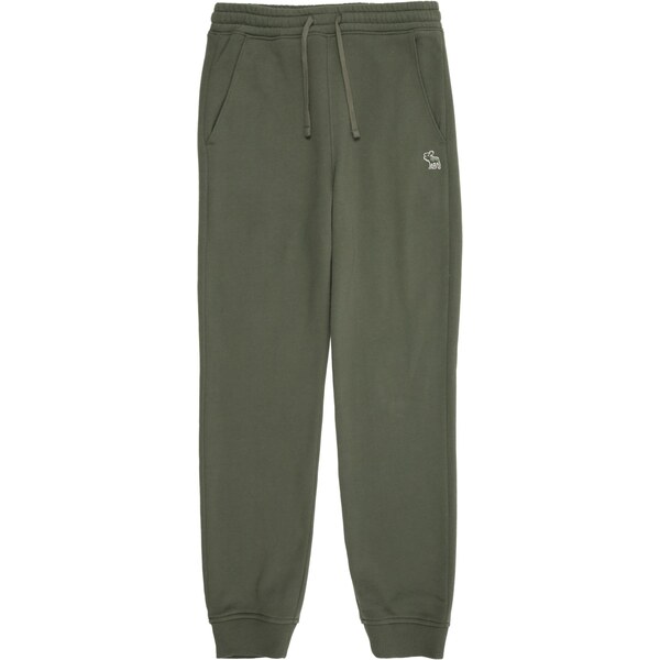 Abercrombie & Fitch Nohavice ESSENTIAL tmavozelená / biela 65895728