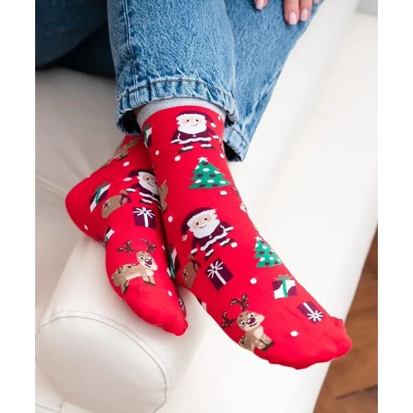 Vianočné ponožky Steven art.136 pre ženy 35-40 65702548