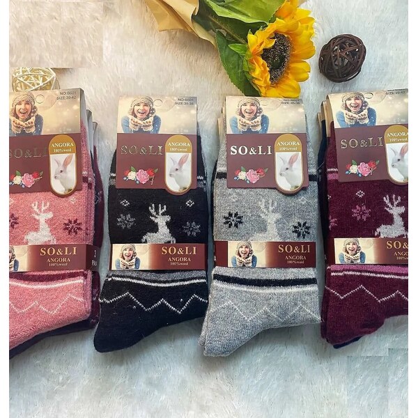 Dámske ponožky z angorskej vlny WiK 002, 35-42 65702588