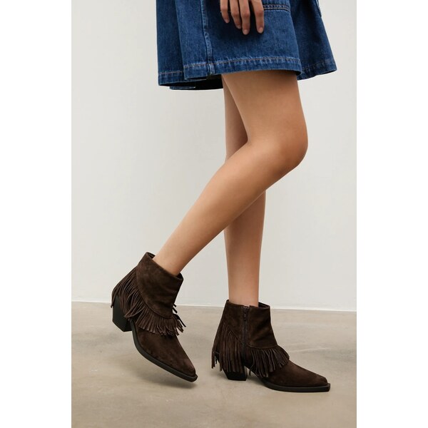 Semišové kovbojské topánky Answear.LAB 64794802