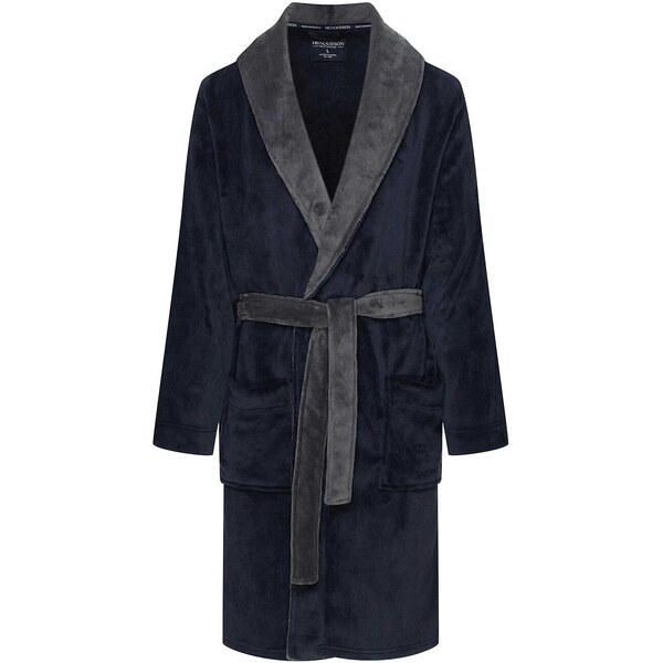 Henderson Klasický tmavomodrý pánsky župan Nocturn so šálovým golierom 65703482