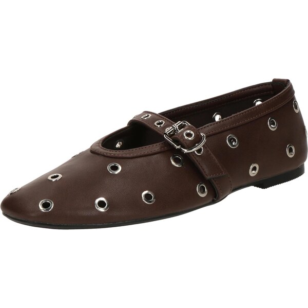 GLAMOROUS Baleríny s ramienkom tmavohnedá 65796534