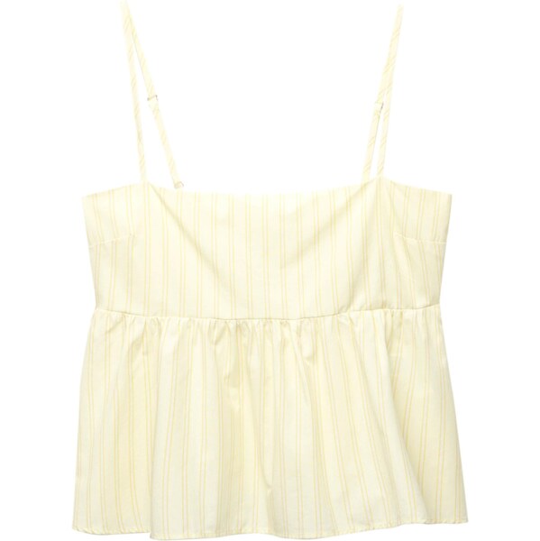 Pull&Bear Top žltá / pastelovo žltá / biela 65886055
