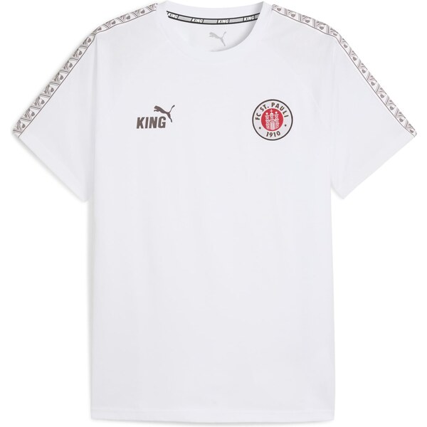 PUMA Funkčné tričko FC St. Pauli King tmavohnedá / červená / biela 65707415