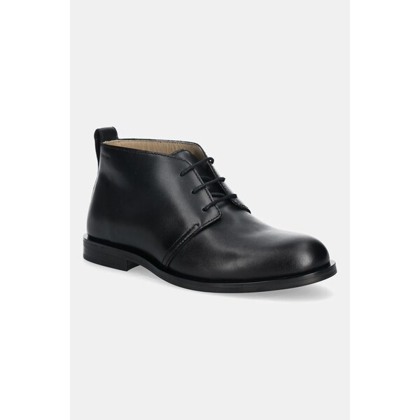 Kožené poltopánky Calvin Klein ESS RUBBER DESERT BOOT LTH 65730010