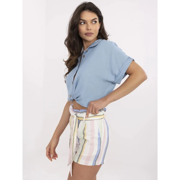 FPrice Šortky RO SN 2514.34P biela a modrá 49735365