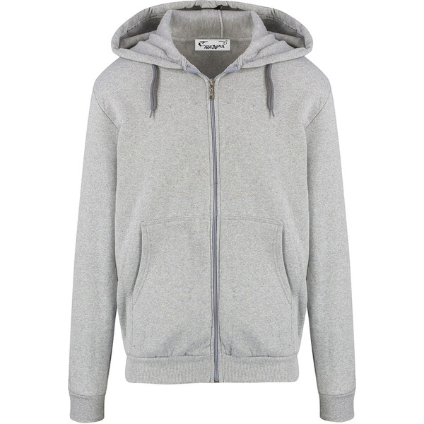 Pri Mens warm sweatshirt with a hood, plain, one-color 65712646