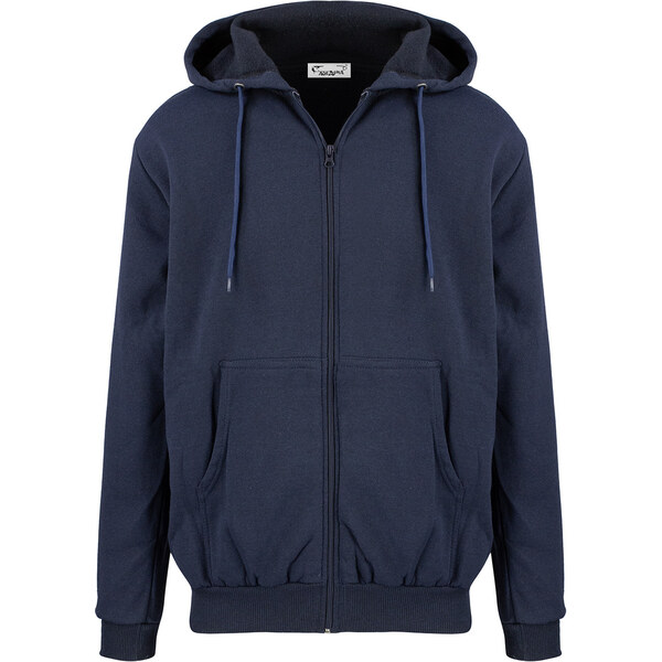 Pri Mens warm sweatshirt with a hood, plain, one-color 65715395