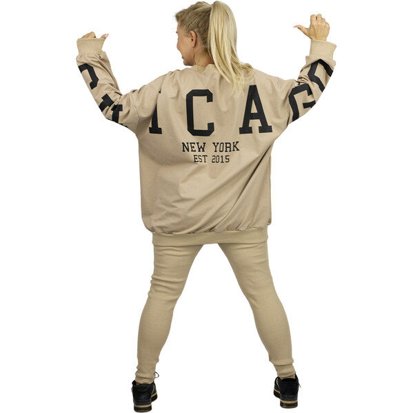 Pri Womens tracksuit loose sweatshirt + ribbed leggings CHICAGO 65715400