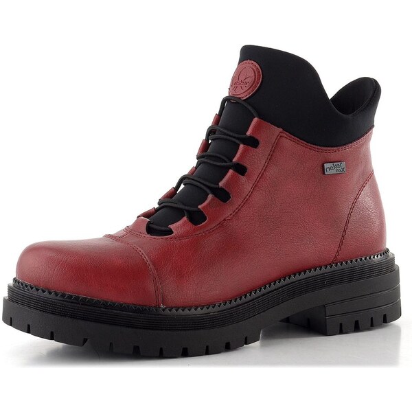 Rieker šněrovací kotník s membránou Kirsch/Schwarz Y3163-36 65720438