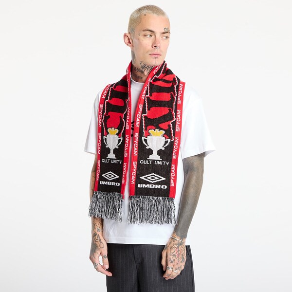 Šál Umbro Cult Unity Scarf Black/ Red Universal 65727616
