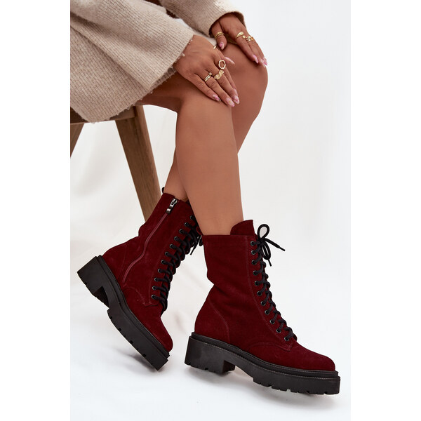 Dámske pracovné čižmy z pravého nubuku s vyhrievaním Zazoo 66107989